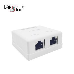 [LANStar] 랜스타 CAT.5E STP 노출형 아울렛 박스, 2포트 [LS-WP152S]